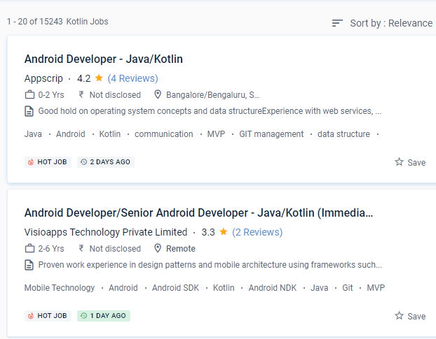 Android internship jobs in Al Ain