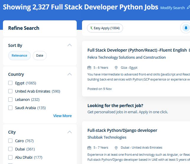 Full Stack Development internship jobs in Dubai