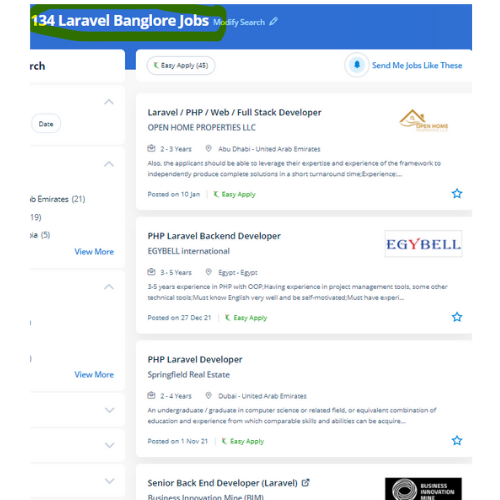 Laravel internship jobs in Ajman