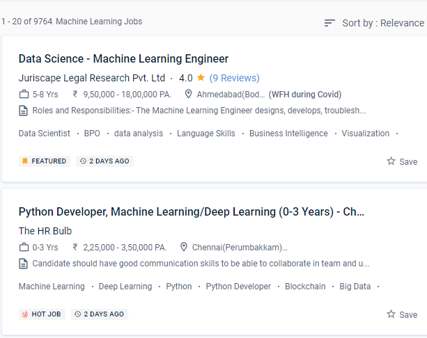 Machine Learning internship jobs in Uae