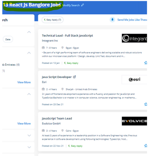 React JS internship jobs in Ras Al Khaimah